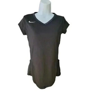 Nike Dri-Fit Tee Tshirt Womens Size M Black White Short Sleeve Fitted Active